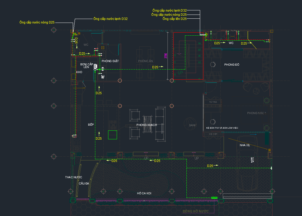 Autocad Hệ Thống Thoát Nước Trong Nhà